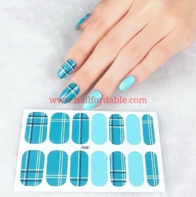 Green plaid | Nail Wraps | Nail Stickers | Nail Strips | Gel Nails | Nail Polish Wraps - Nailfordable