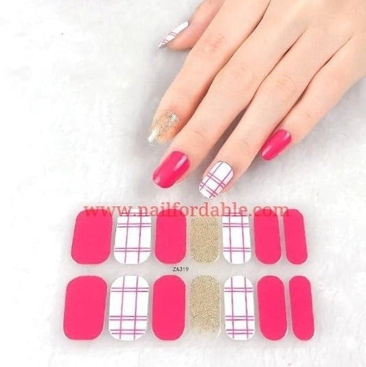 Pink and classy | Nail Wraps | Nail Stickers | Nail Strips | Gel Nails | Nail Polish Wraps - Nailfordable