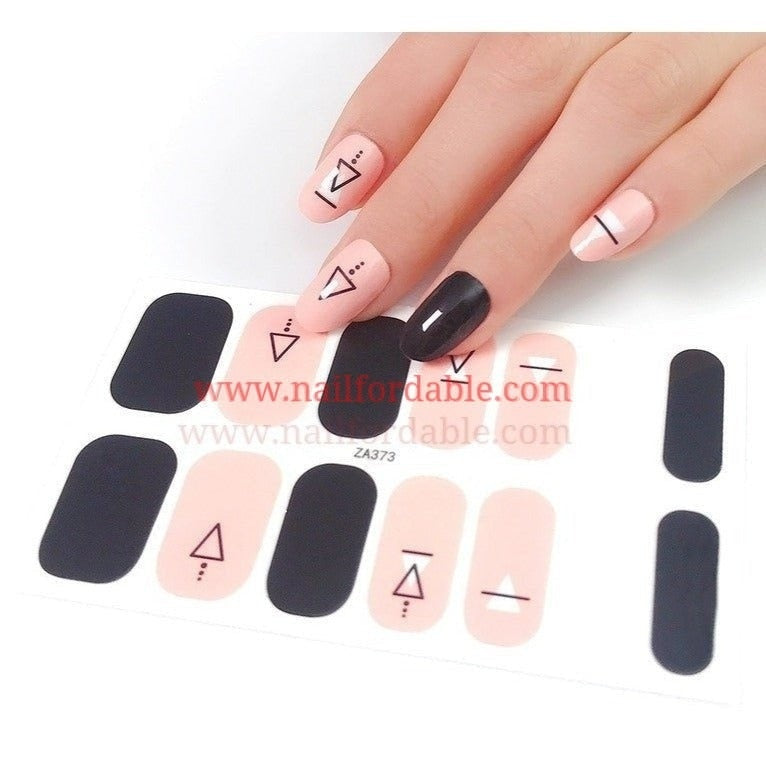 Triangles | Nail Wraps | Nail Stickers | Nail Strips | Gel Nails | Nail Polish Wraps - Nailfordable
