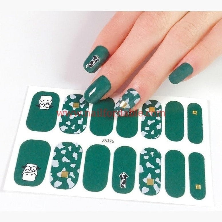 Follow the cow | Nail Wraps | Nail Stickers | Nail Strips | Gel Nails | Nail Polish Wraps - Nailfordable