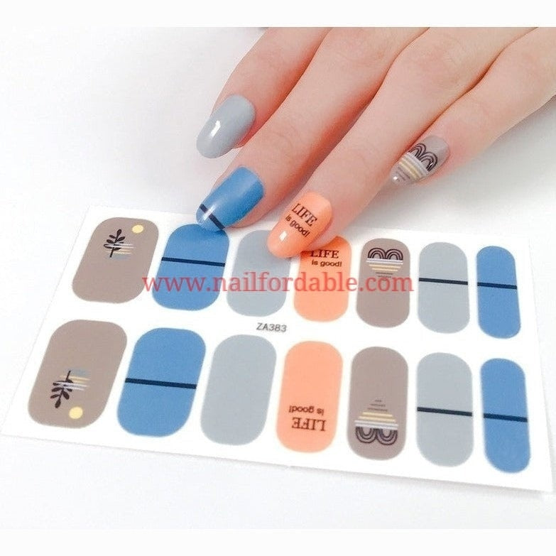 Life is good | Nail Wraps | Nail Stickers | Nail Strips | Gel Nails | Nail Polish Wraps - Nailfordable