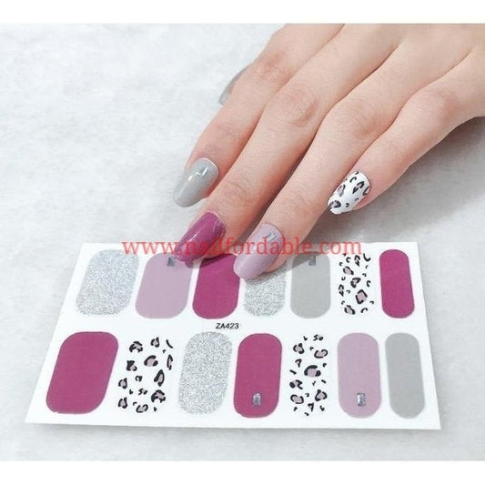 White Cheeta Nail Wraps | Semi Cured Gel Wraps | Gel Nail Wraps |Nail Polish | Nail Stickers