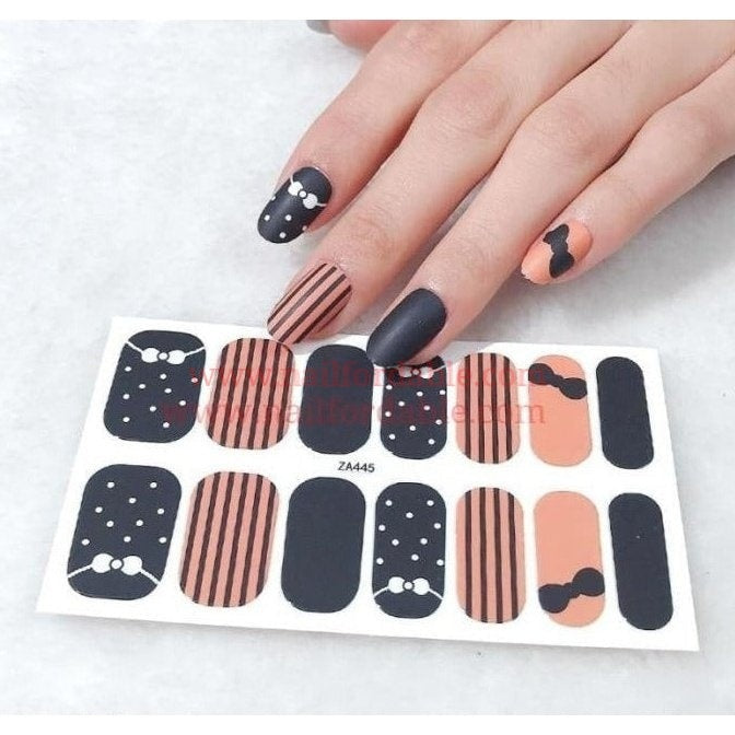 Bow ties | Nail Wraps | Nail Stickers | Nail Strips | Gel Nails | Nail Polish Wraps - Nailfordable