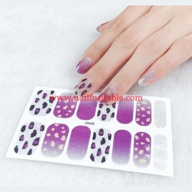 Glitter animal prints | Nail Wraps | Nail Stickers | Nail Strips | Gel Nails | Nail Polish Wraps - Nailfordable