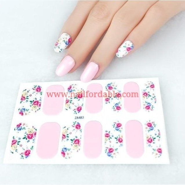 Flowers garden | Nail Wraps | Nail Stickers | Nail Strips | Gel Nails | Nail Polish Wraps - Nailfordable