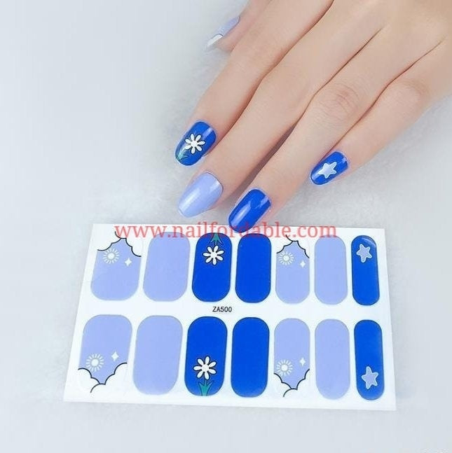 Cloudy | Nail Wraps | Nail Stickers | Nail Strips | Gel Nails | Nail Polish Wraps - Nailfordable