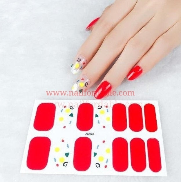 Just Happy | Nail Wraps | Nail Stickers | Nail Strips | Gel Nails | Nail Polish Wraps - Nailfordable