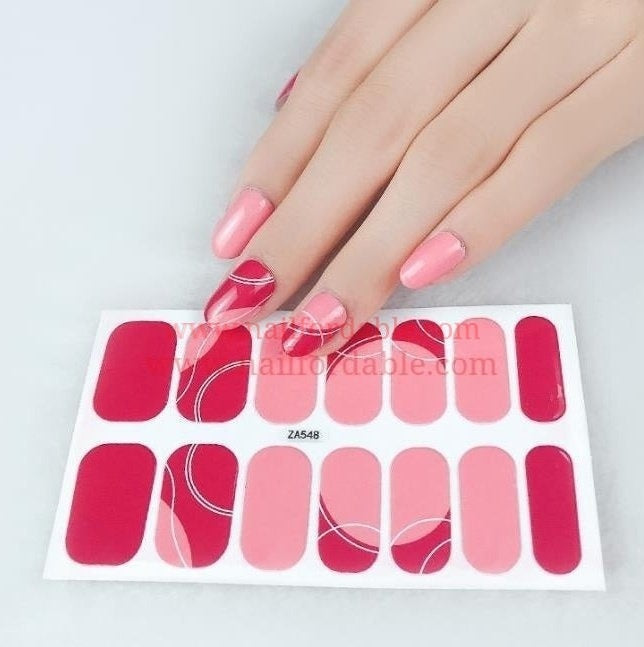 Pink aurora | Nail Wraps | Nail Stickers | Nail Strips | Gel Nails | Nail Polish Wraps - Nailfordable