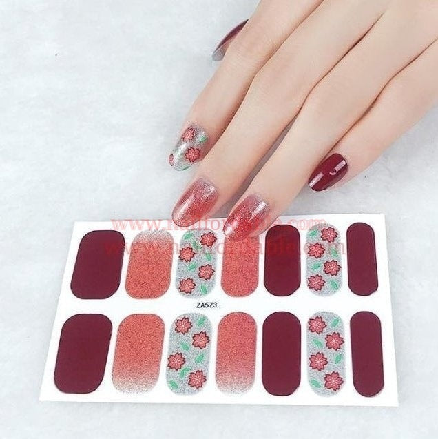 Petunia flowers | Nail Wraps | Nail Stickers | Nail Strips | Gel Nails | Nail Polish Wraps - Nailfordable