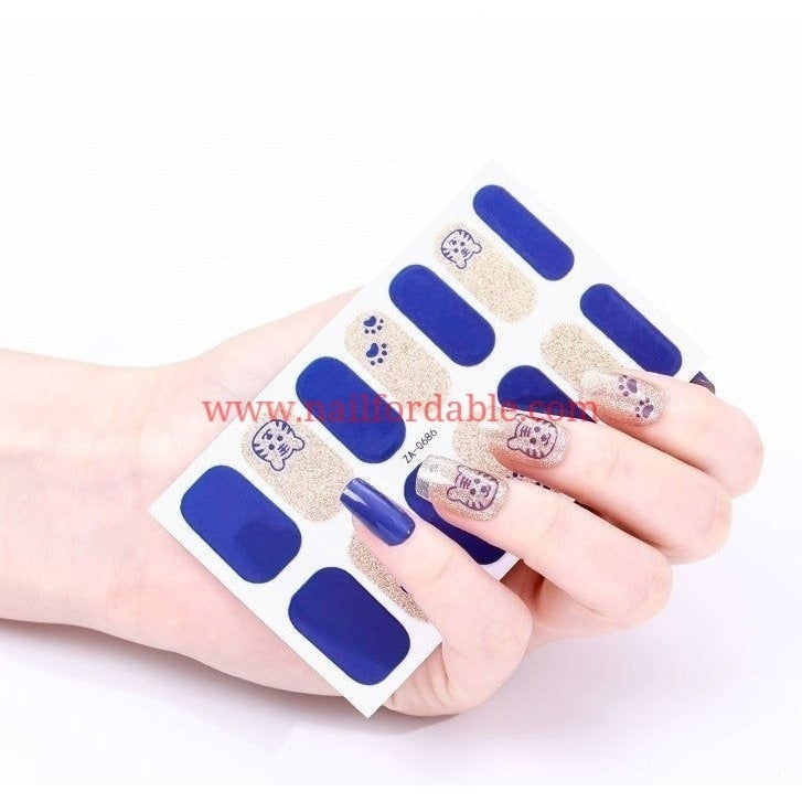 Gold tiger | Nail Wraps | Nail Stickers | Nail Strips | Gel Nails | Nail Polish Wraps - Nailfordable