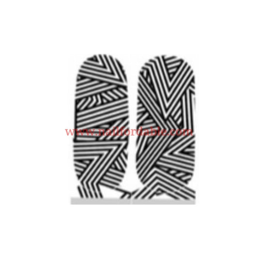 Geo-shapes Accents | Nail Wraps | Nail Stickers | Nail Strips | Gel Nails | Nail Polish Wraps - Nailfordable