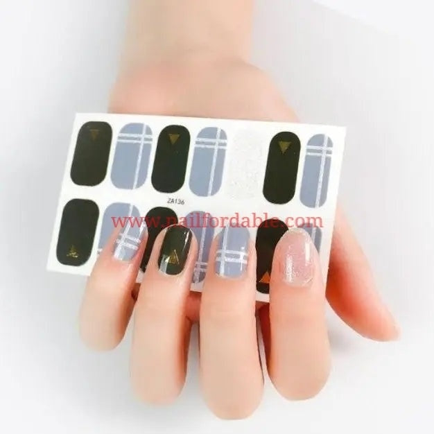 Gold triangle | Nail Wraps | Nail Stickers | Nail Strips | Gel Nails | Nail Polish Wraps - Nailfordable