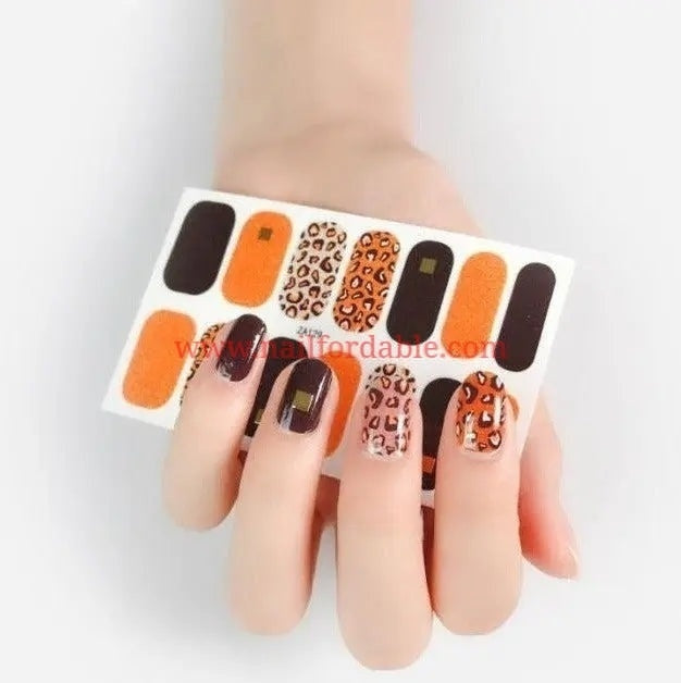 Leopard mix | Nail Wraps | Nail Stickers | Nail Strips | Gel Nails | Nail Polish Wraps - Nailfordable