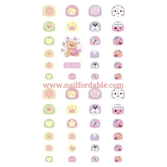 Lovely bears Nail stickers | Nail Wraps | Nail Stickers | Nail Strips | Gel Nails | Nail Polish Wraps - Nailfordable