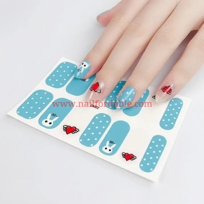 Hi bunny Nail Wraps | Semi Cured Gel Wraps | Gel Nail Wraps |Nail Polish | Nail Stickers