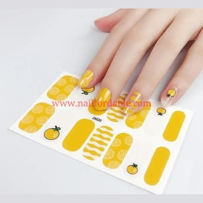 Oranges | Nail Wraps | Nail Stickers | Nail Strips | Gel Nails | Nail Polish Wraps - Nailfordable