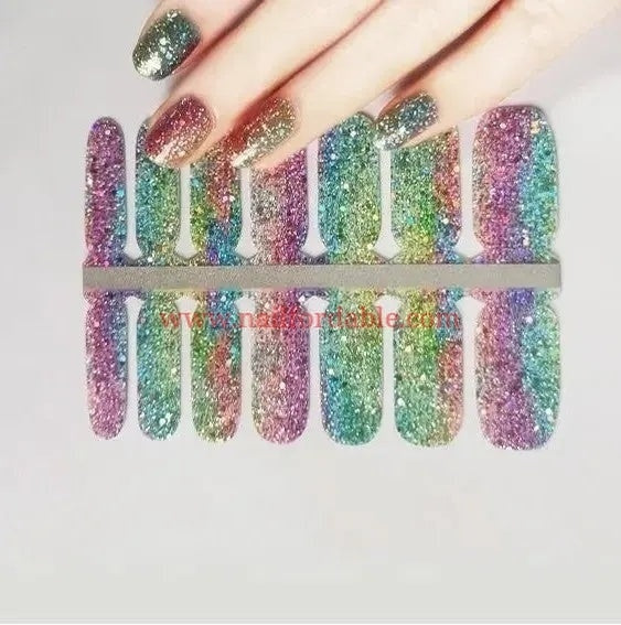Vertical Rainbow | Nail Wraps | Nail Stickers | Nail Strips | Gel Nails | Nail Polish Wraps - Nailfordable