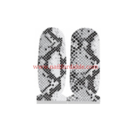 Snakeskin print Accents | Nail Wraps | Nail Stickers | Nail Strips | Gel Nails | Nail Polish Wraps - Nailfordable