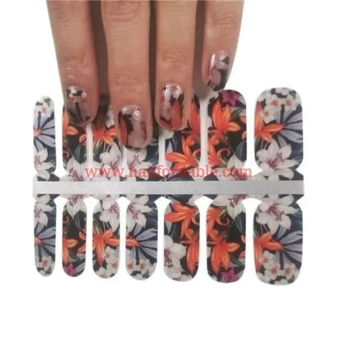 Floral garden | Nail Wraps | Nail Stickers | Nail Strips | Gel Nails | Nail Polish Wraps - Nailfordable