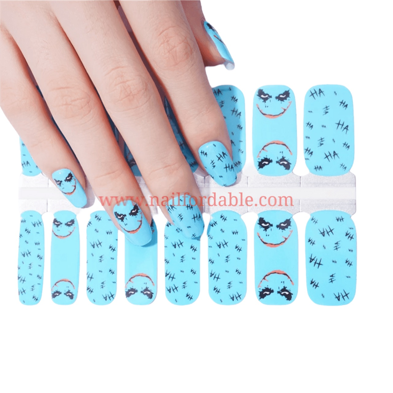 The Joker | Nail Wraps | Nail Stickers | Nail Strips | Gel Nails | Nail Polish Wraps - Nailfordable