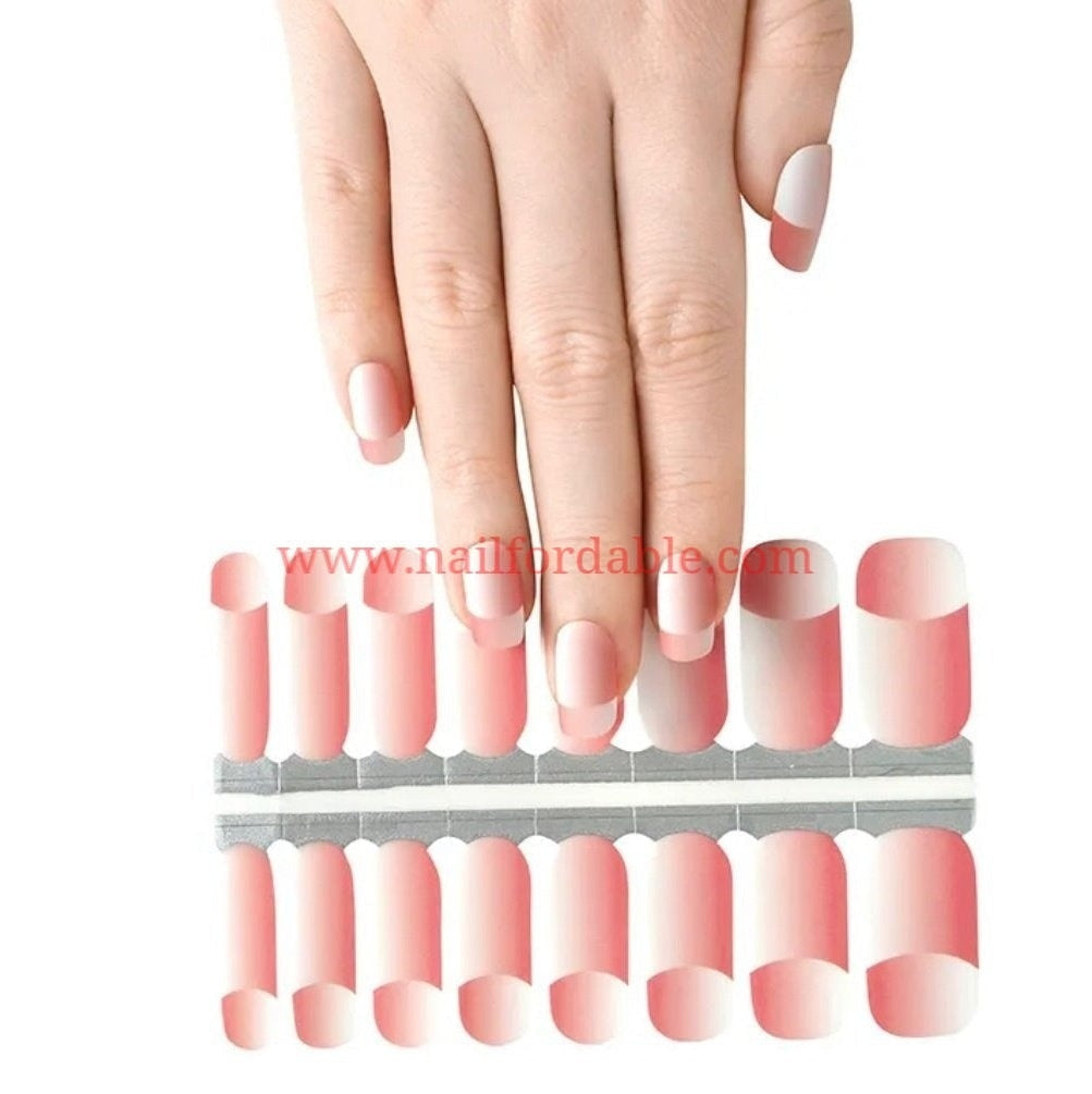 Pink 3D Illusion | Nail Wraps | Nail Stickers | Nail Strips | Gel Nails | Nail Polish Wraps - Nailfordable