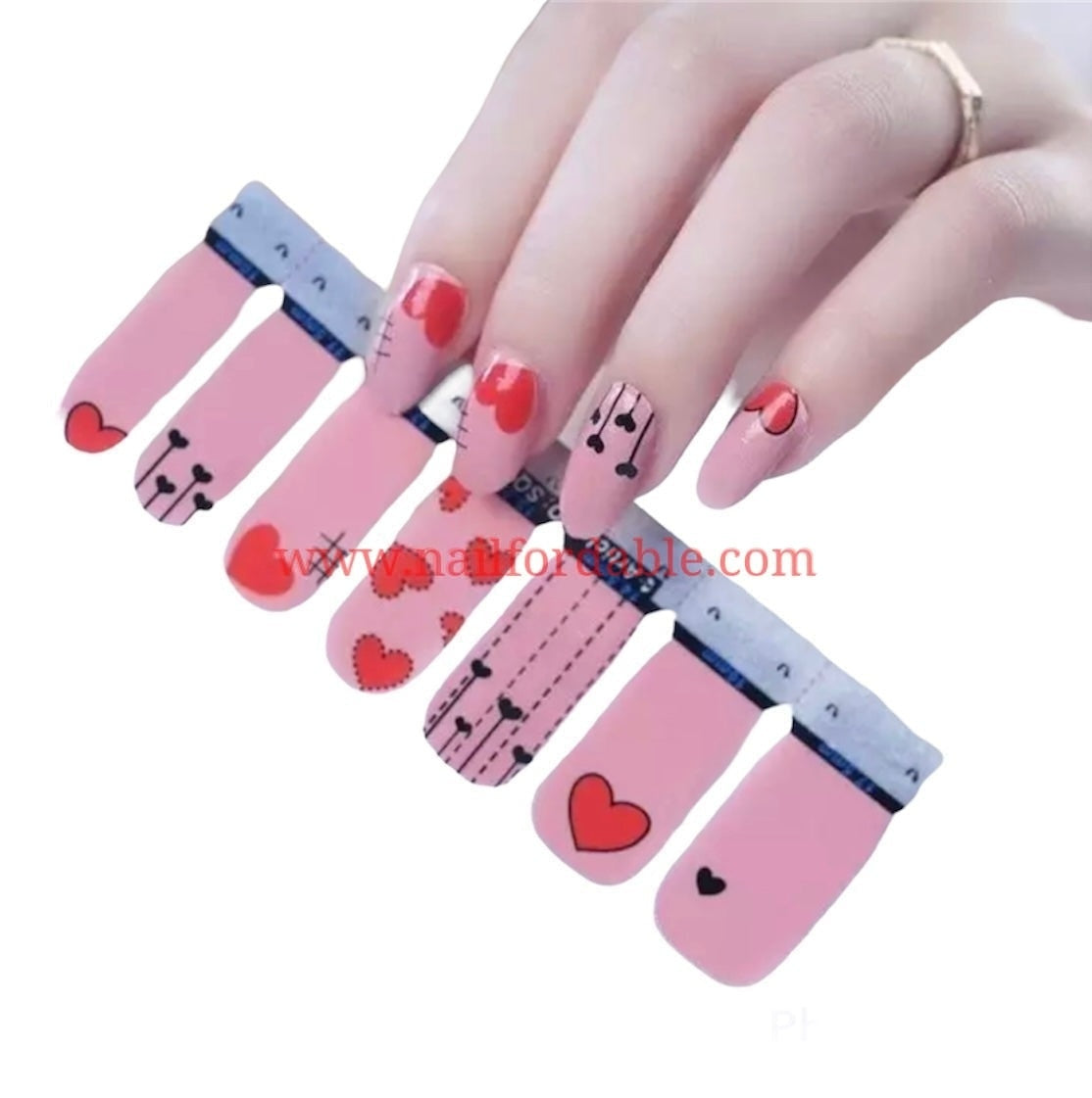 Hearts garden | Nail Wraps | Nail Stickers | Nail Strips | Gel Nails | Nail Polish Wraps - Nailfordable