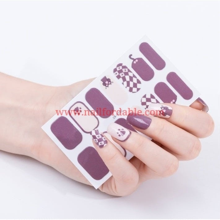 Cat paws Nail Wraps | Semi Cured Gel Wraps | Gel Nail Wraps |Nail Polish | Nail Stickers