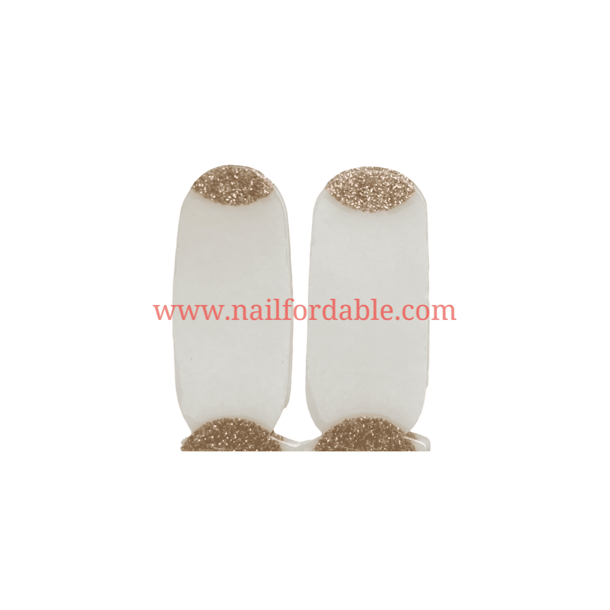 Gold tips Accents | Nail Wraps | Nail Stickers | Nail Strips | Gel Nails | Nail Polish Wraps - Nailfordable