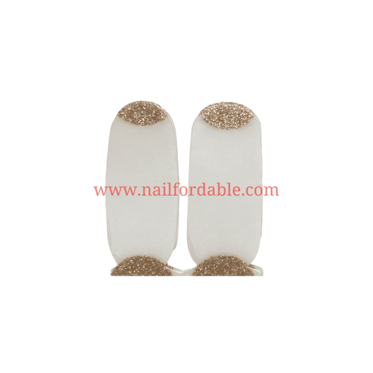 Gold tips Accents | Nail Wraps | Nail Stickers | Nail Strips | Gel Nails | Nail Polish Wraps - Nailfordable