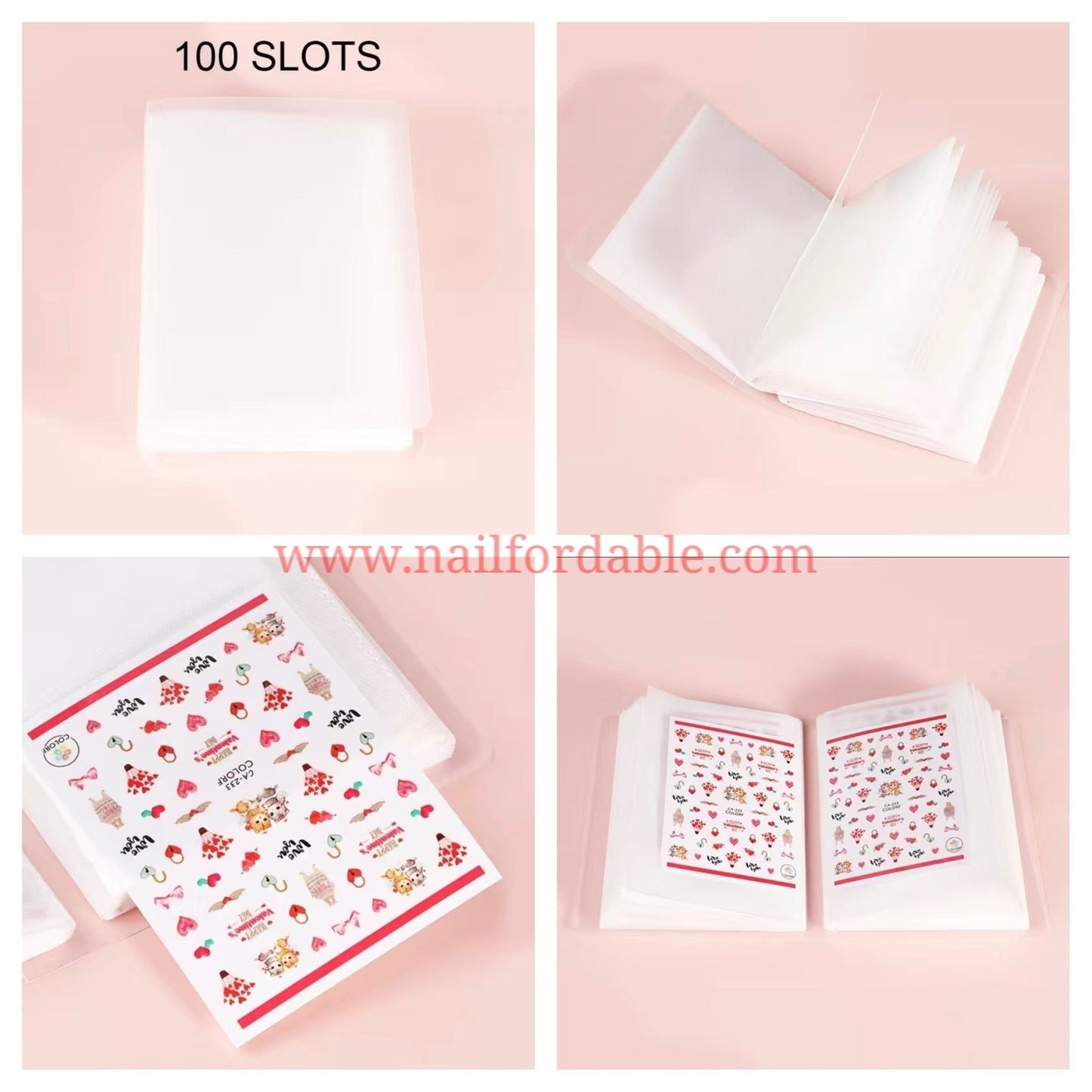 Nail Wraps Storage Book | Nail Wraps | Nail Stickers | Nail Strips | Gel Nails | Nail Polish Wraps - Nailfordable