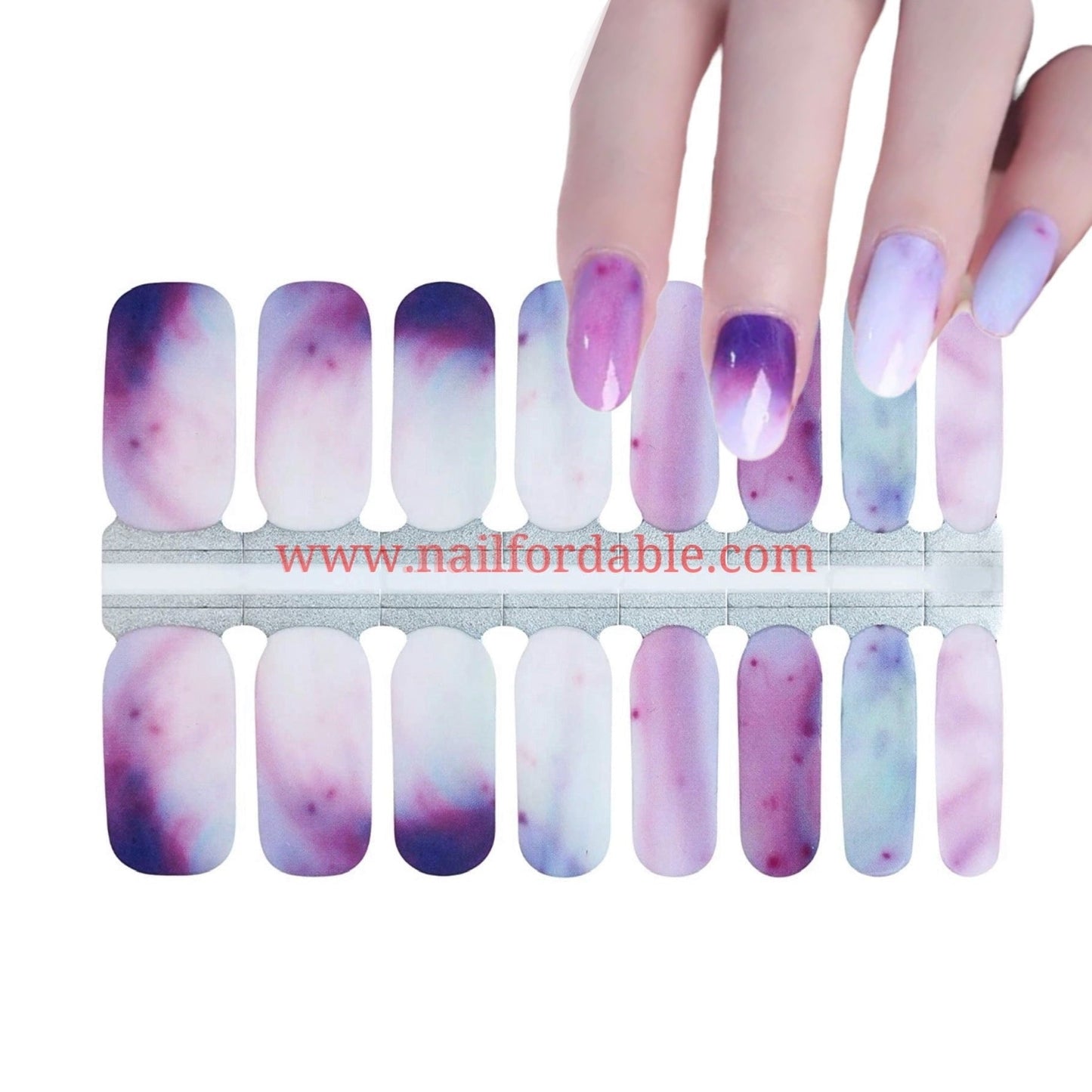 Pink Sky | Nail Wraps | Nail Stickers | Nail Strips | Gel Nails | Nail Polish Wraps - Nailfordable