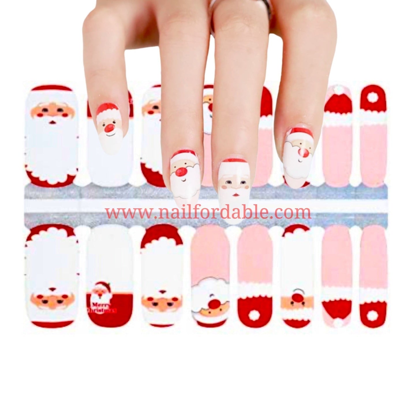 Ho Ho Ho | Nail Wraps | Nail Stickers | Nail Strips | Gel Nails | Nail Polish Wraps - Nailfordable