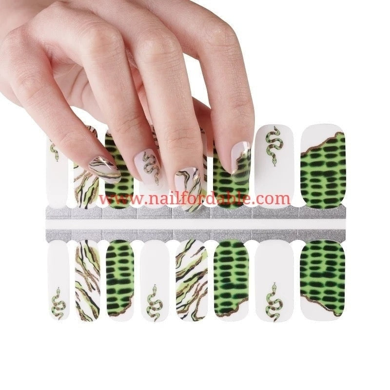 Snakes | Nail Wraps | Nail Stickers | Nail Strips | Gel Nails | Nail Polish Wraps - Nailfordable
