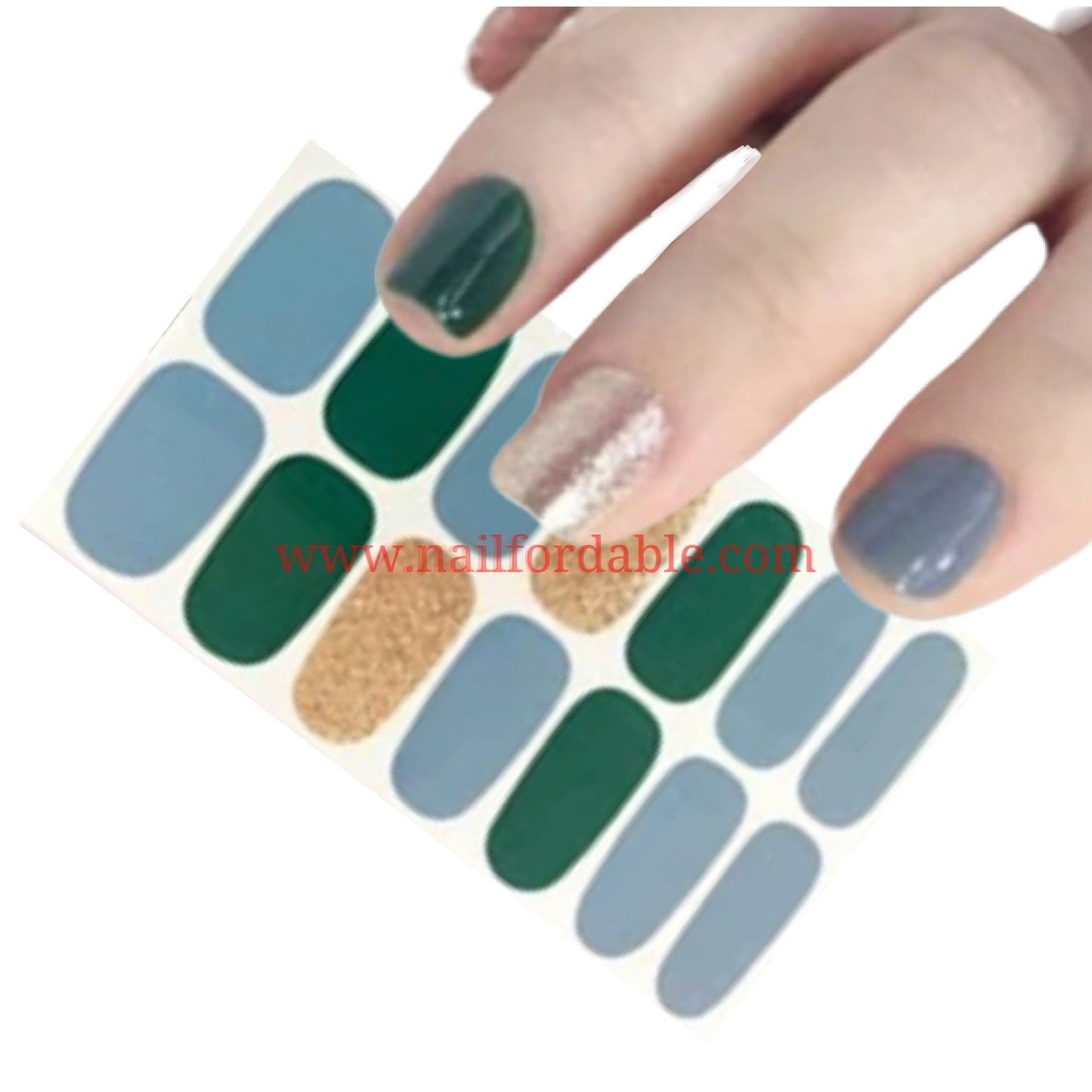 Gold accents Nail Wraps | Semi Cured Gel Wraps | Gel Nail Wraps |Nail Polish | Nail Stickers
