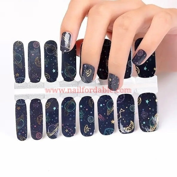 Trip to the space | Nail Wraps | Nail Stickers | Nail Strips | Gel Nails | Nail Polish Wraps - Nailfordable