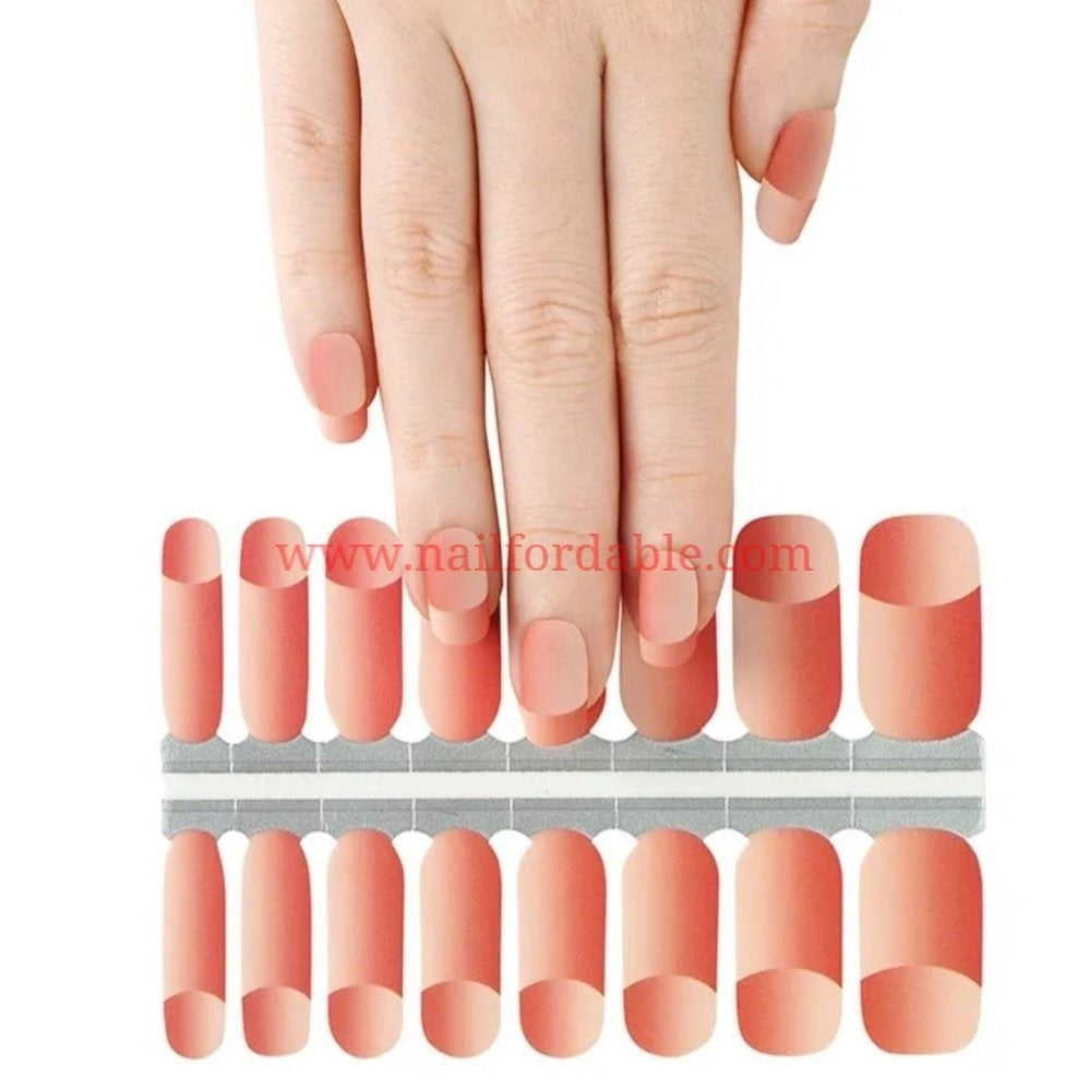 Peach 3D Illusion | Nail Wraps | Nail Stickers | Nail Strips | Gel Nails | Nail Polish Wraps - Nailfordable