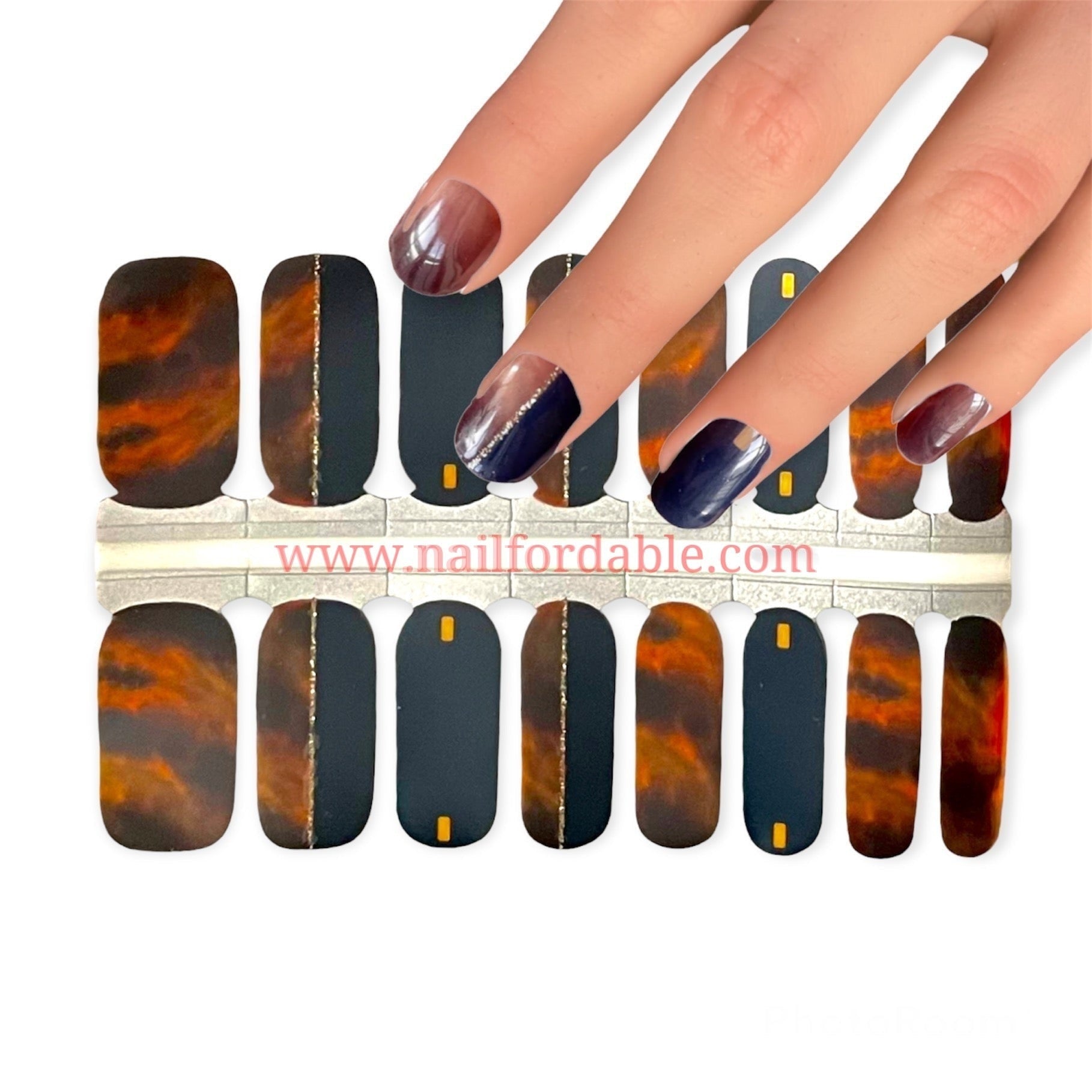 Brown sky | Nail Wraps | Nail Stickers | Nail Strips | Gel Nails | Nail Polish Wraps - Nailfordable