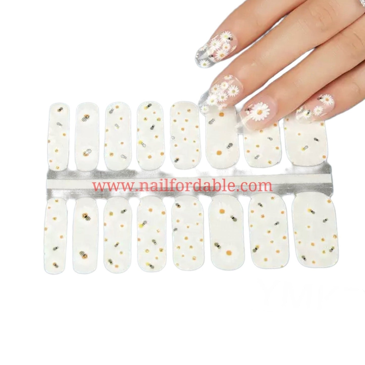 Garden of the Bees overlay | Nail Wraps | Nail Stickers | Nail Strips | Gel Nails | Nail Polish Wraps - Nailfordable