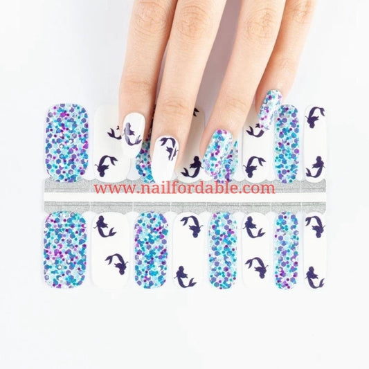 Mermaids world Nail Wraps | Semi Cured Gel Wraps | Gel Nail Wraps |Nail Polish | Nail Stickers