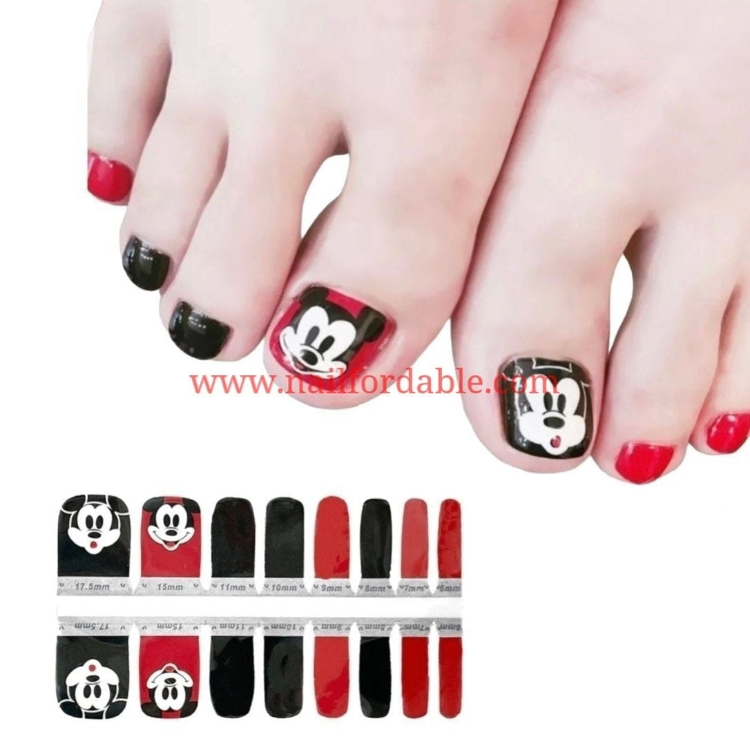 Mickey mouse | Nail Wraps | Nail Stickers | Nail Strips | Gel Nails | Nail Polish Wraps - Nailfordable