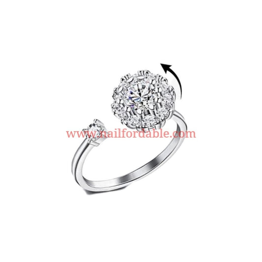 Round sparkle - Spinner ring | Nail Wraps | Nail Stickers | Nail Strips | Gel Nails | Nail Polish Wraps - Nailfordable