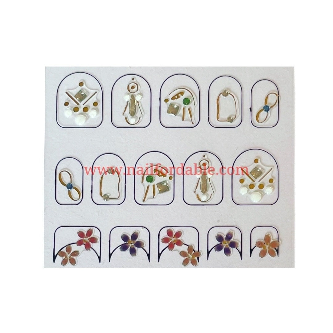 Angels and flowers | Nail Wraps | Nail Stickers | Nail Strips | Gel Nails | Nail Polish Wraps - Nailfordable