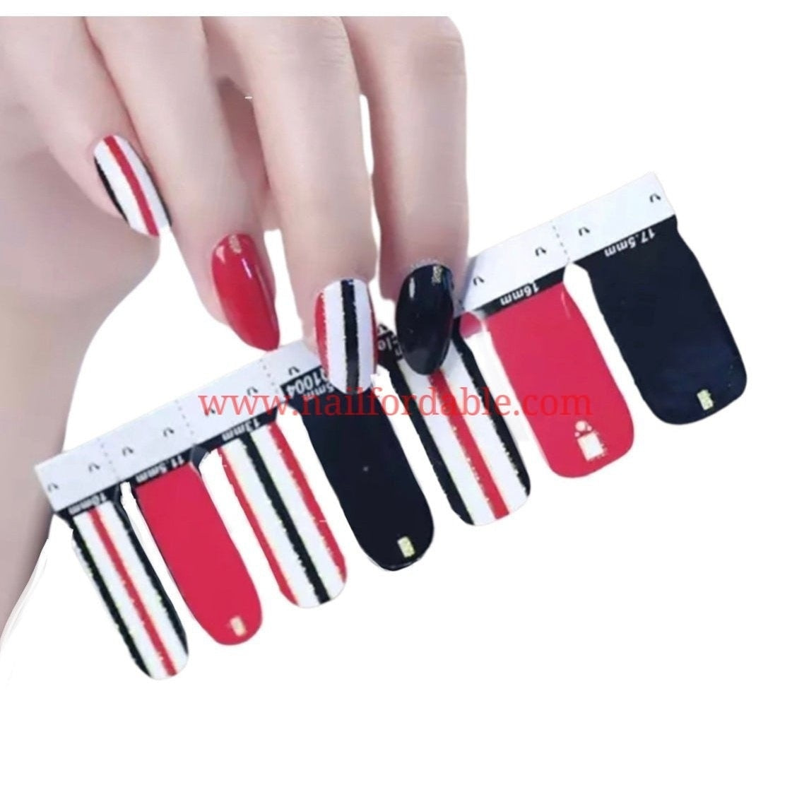 Solid lines | Nail Wraps | Nail Stickers | Nail Strips | Gel Nails | Nail Polish Wraps - Nailfordable