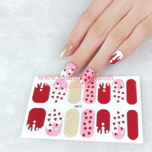 Melting for your love Nail Wraps | Semi Cured Gel Wraps | Gel Nail Wraps |Nail Polish | Nail Stickers
