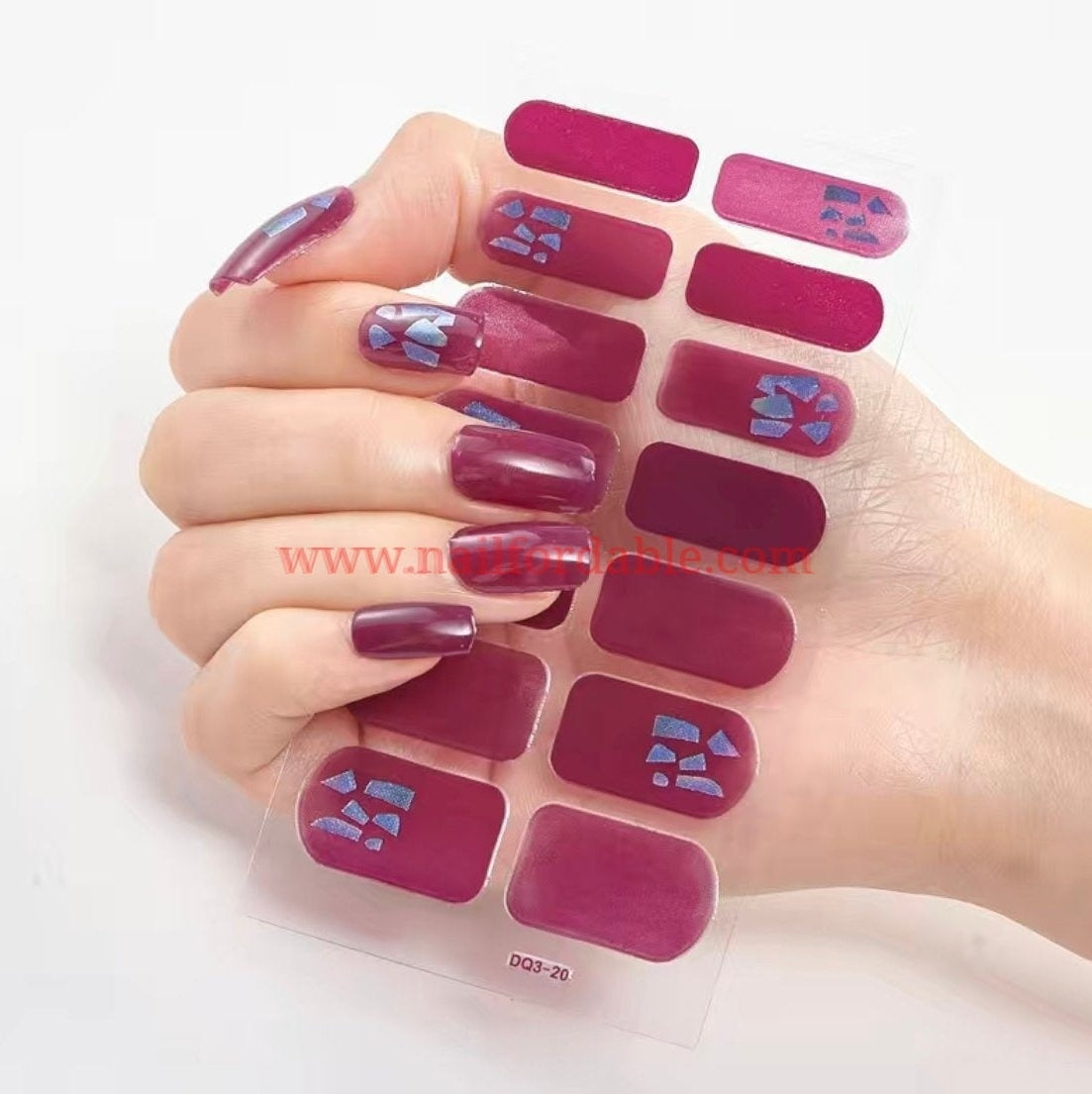 Broken | Nail Wraps | Nail Stickers | Nail Strips | Gel Nails | Nail Polish Wraps - Nailfordable