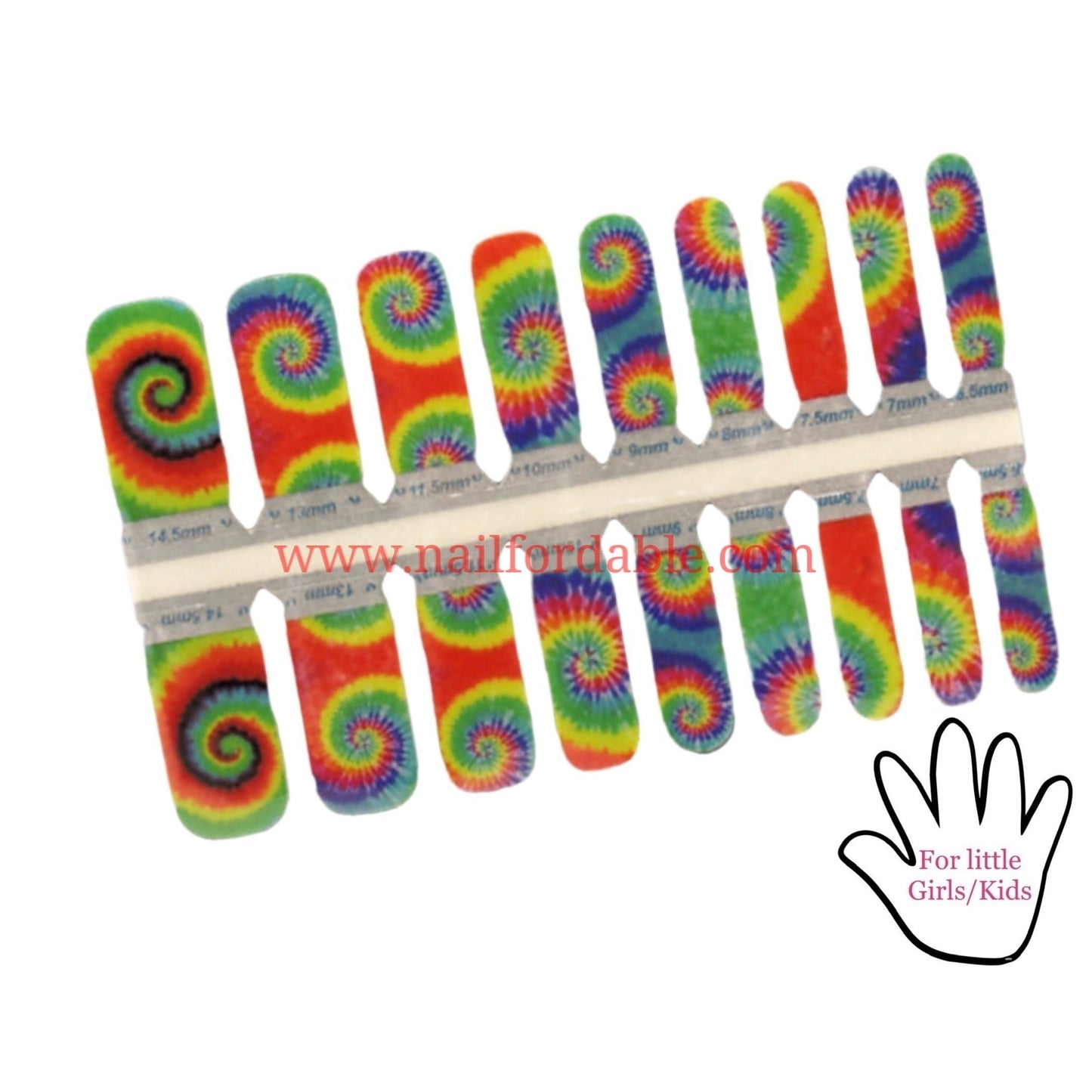 Tie dye | Nail Wraps | Nail Stickers | Nail Strips | Gel Nails | Nail Polish Wraps - Nailfordable