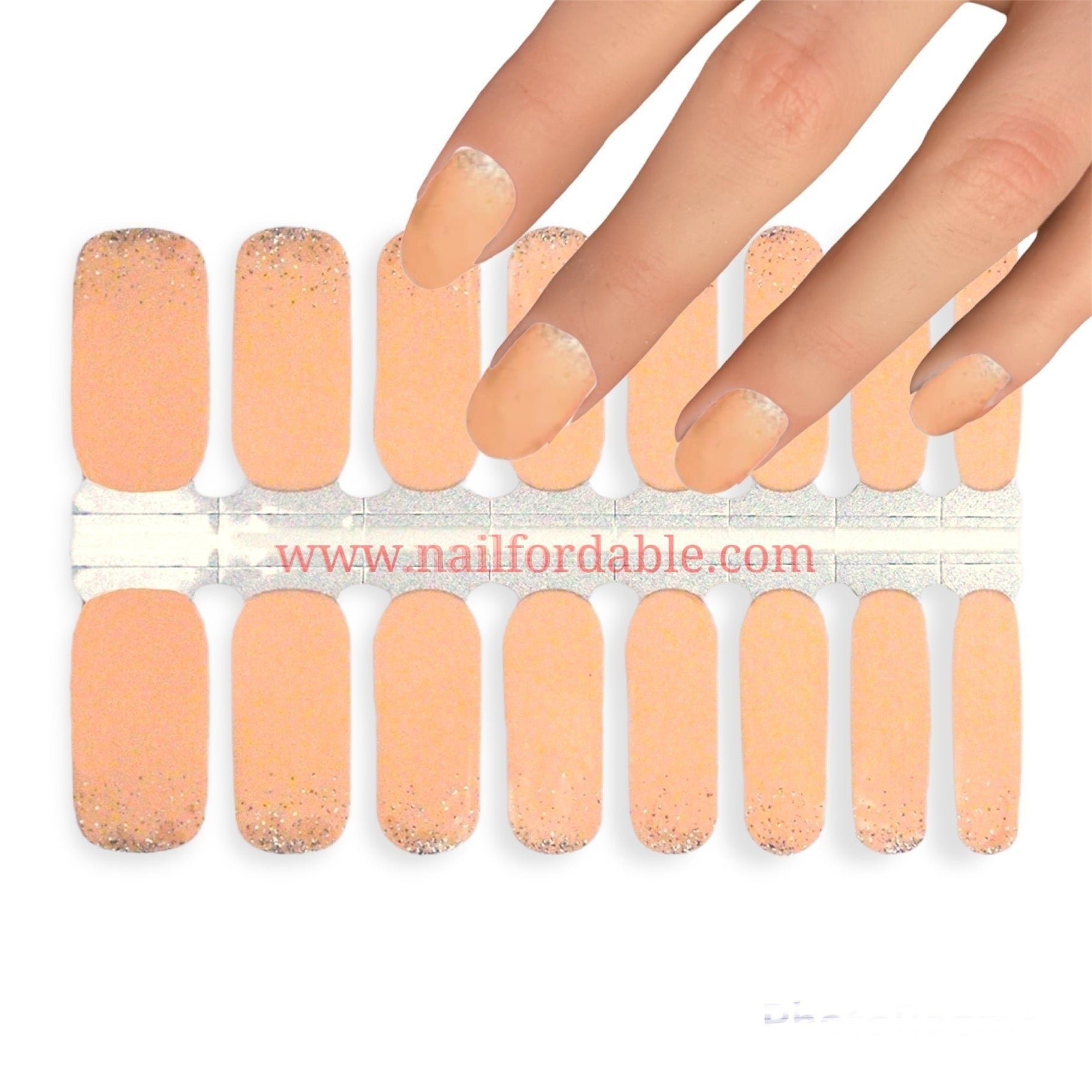 Dusty salmon Nail Wraps Nail Stickers Nail Strips Gel Nails