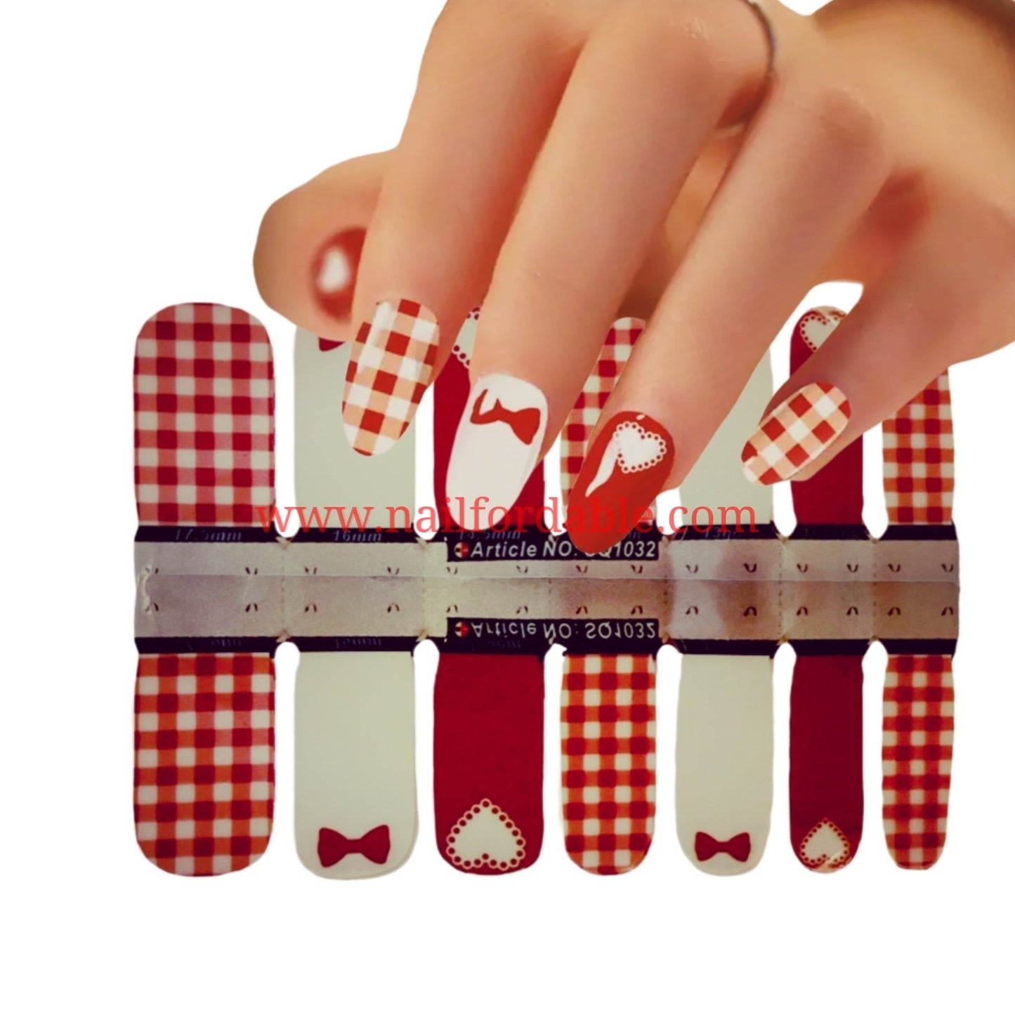 White Heart | Nail Wraps | Nail Stickers | Nail Strips | Gel Nails | Nail Polish Wraps - Nailfordable