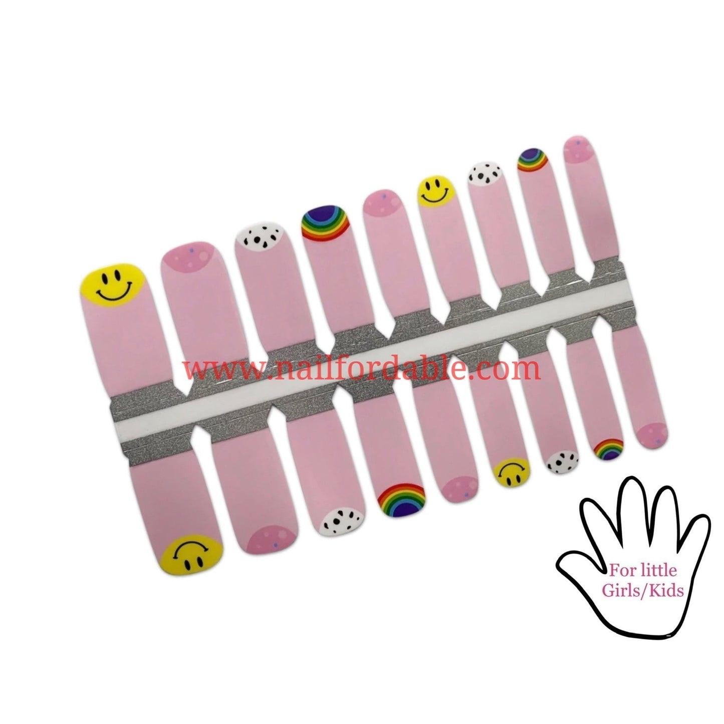 Smile | Nail Wraps | Nail Stickers | Nail Strips | Gel Nails | Nail Polish Wraps - Nailfordable