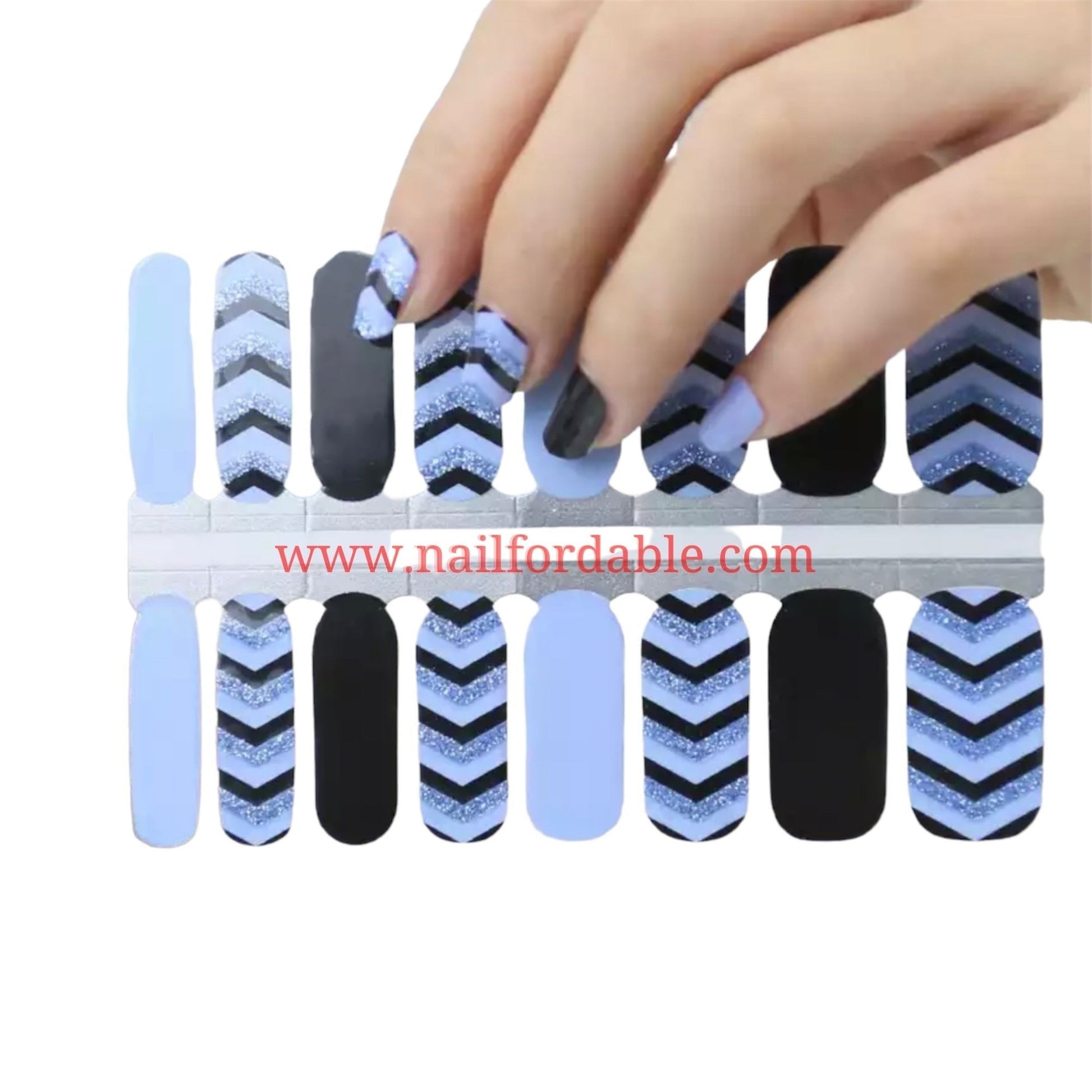 Chevron Up | Nail Wraps | Nail Stickers | Nail Strips | Gel Nails | Nail Polish Wraps - Nailfordable